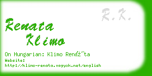 renata klimo business card